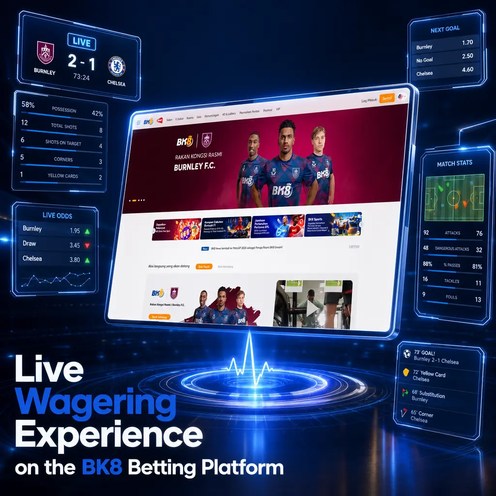 BK8 live betting platform showing real-time odds, streaming and stats for football, esports, basketball, tennis and badminton markets